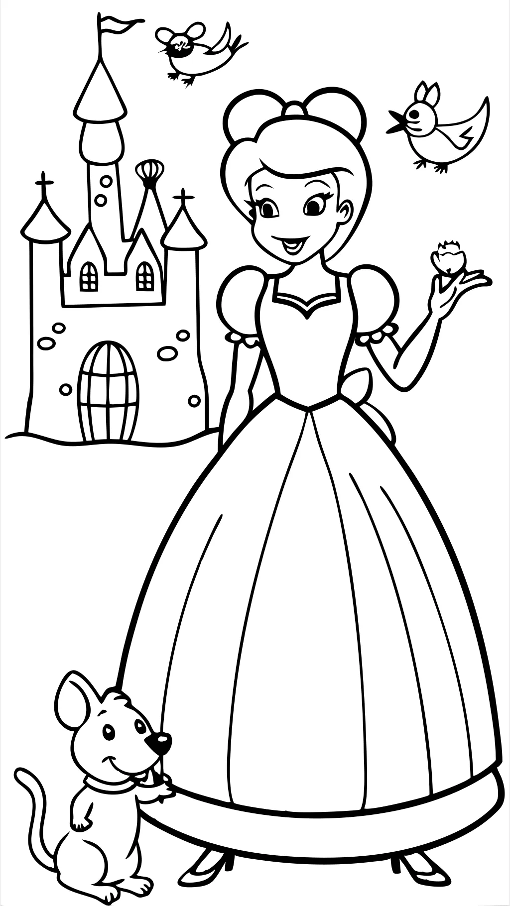 princess cinderella coloring pages